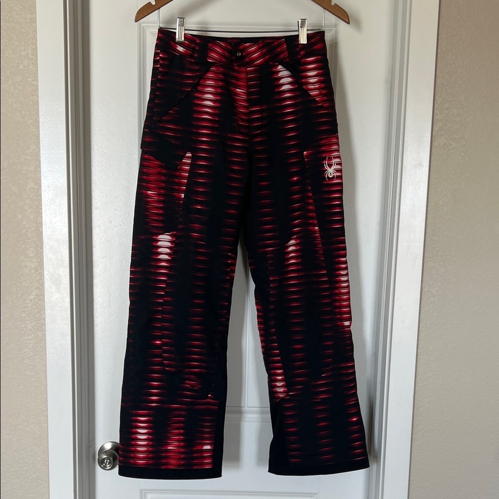 Spyder Kids Red and Black Striped snow